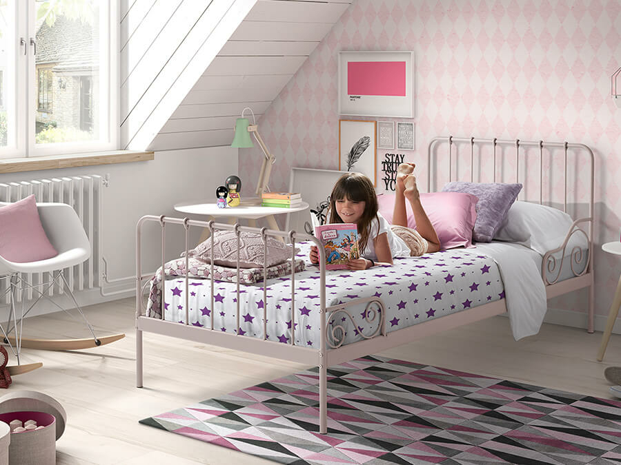 Vipack Alice Bed 90X200Cm Roze - Afbeelding 2