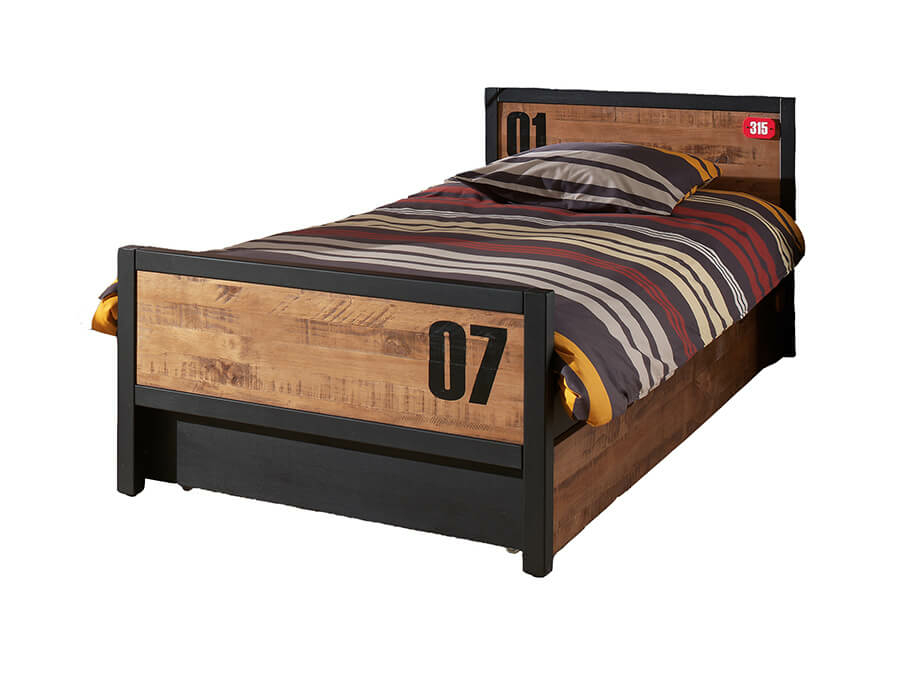 AXBE9019 Vipack Alex bed met onderschuifbed