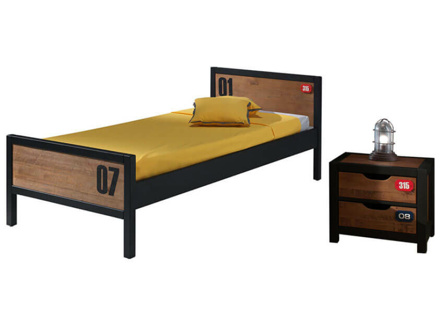 Vipack Alex bed + nachtkastje