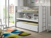 Vipack Bonny 80 Stapelbed met bureau Wit - Afbeelding 2