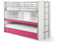 Vipack Bonny 80 Stapelbed met bureau Fuchsia