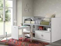 Vipack Bonny 91 Halfhoogslaper met bureau Wit - Afbeelding 2