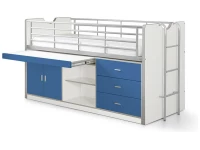 Vipack Bonny 95 Halfhoogslaper met bureau Blauw
