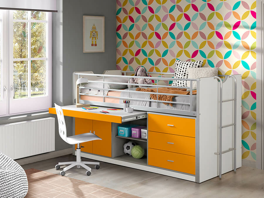 BONHS9511 Vipack Bonny 95 Halfhoogslaper bureau oranje2