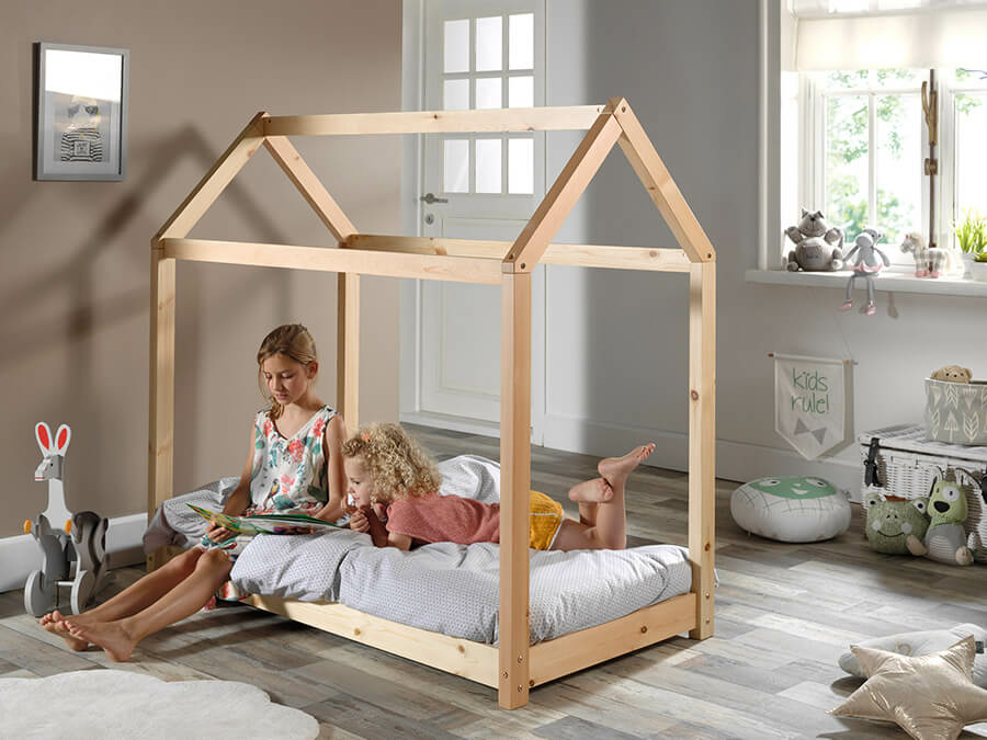 CABE7010 Vipack Cabane Junior Huisbed 70x140 Naturel2