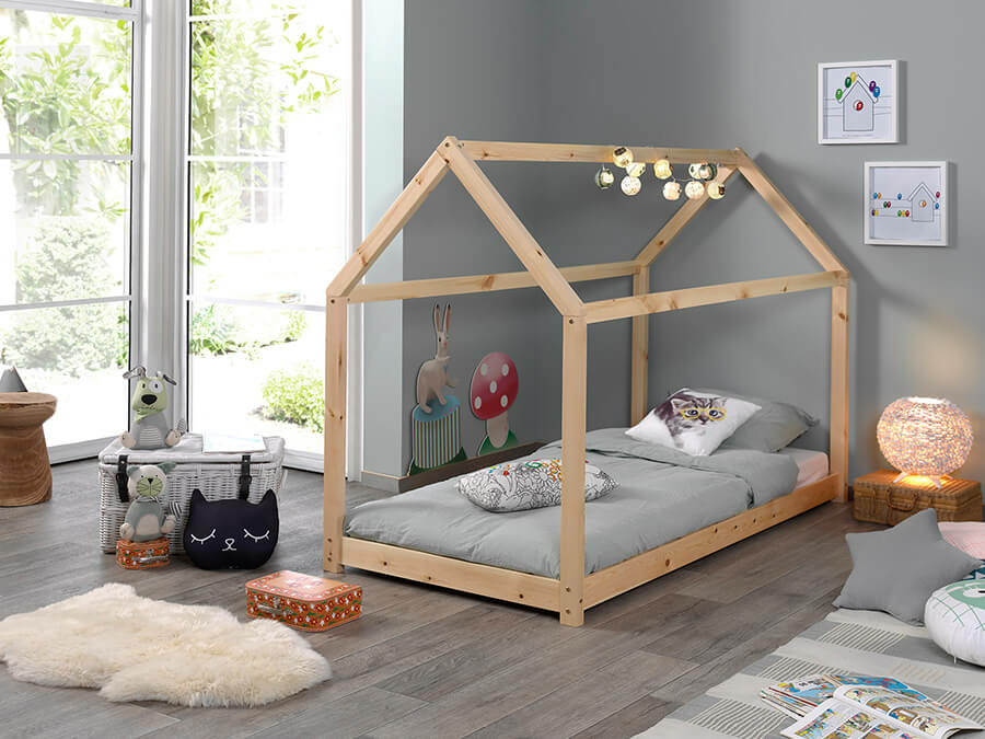 CABE9010 Vipack Cabane Huisbed 90x200 Naturel3