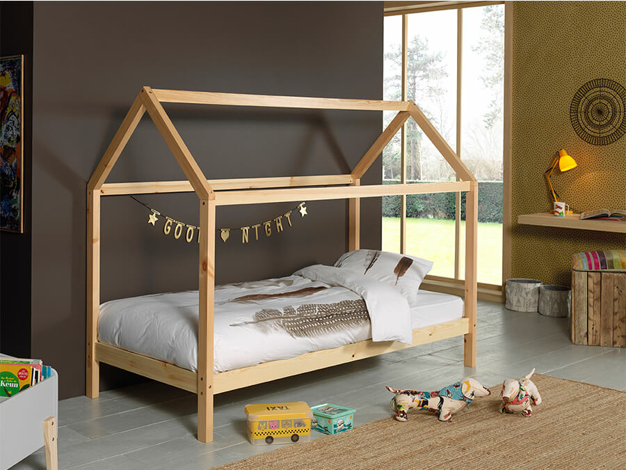 Vipack Dallas bed lp 90x200cm natuur - Afbeelding 2