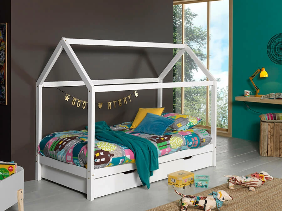 Vipack Dallas bed lp 90x200cm wit - Afbeelding 3