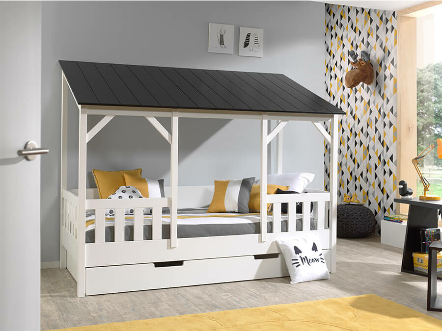 Vipack Housebeds 03 zwart dak - Afbeelding 3