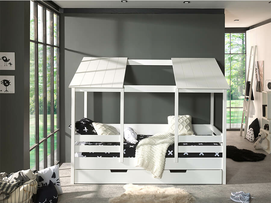 Vipack Housebeds 09 wit dak - Afbeelding 3