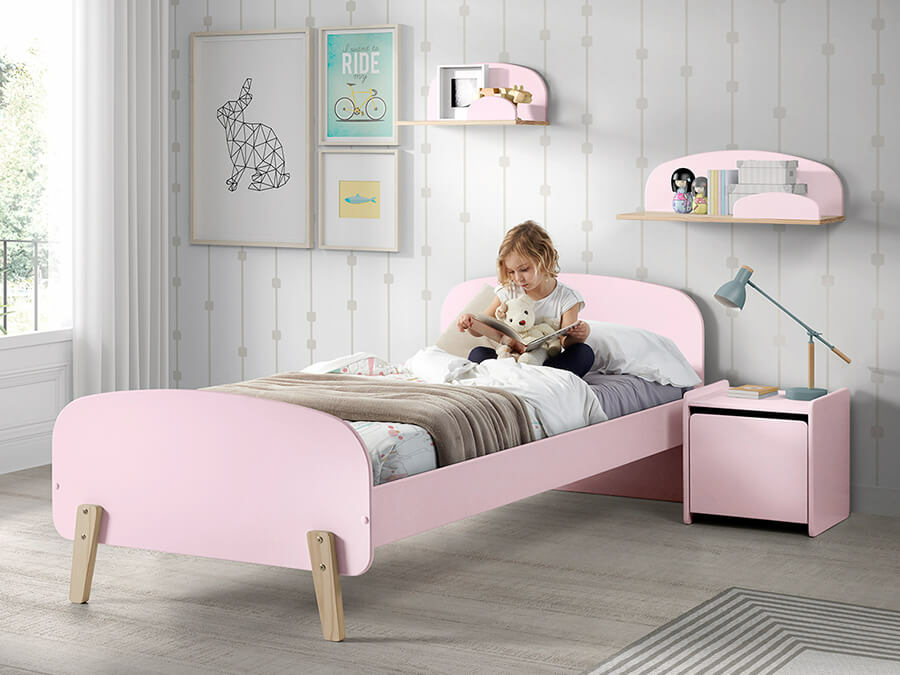 KIBE9013 Vipack Kiddy bed roze1