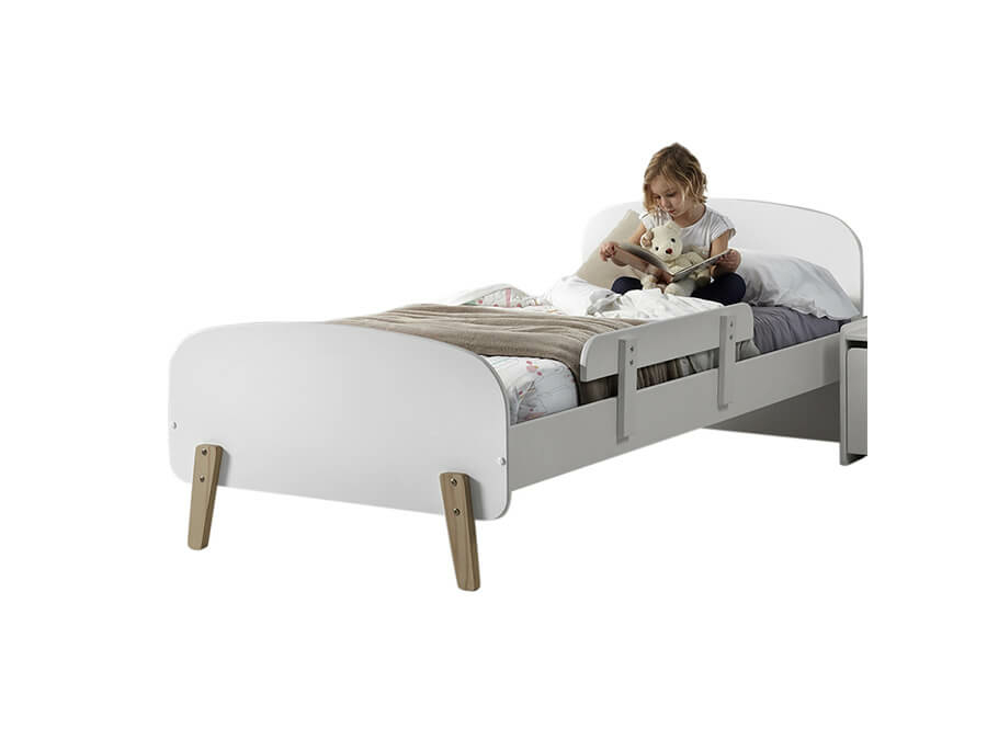 KIBE9014 Vipack Kiddy bed wit met uitvalbeveiliging