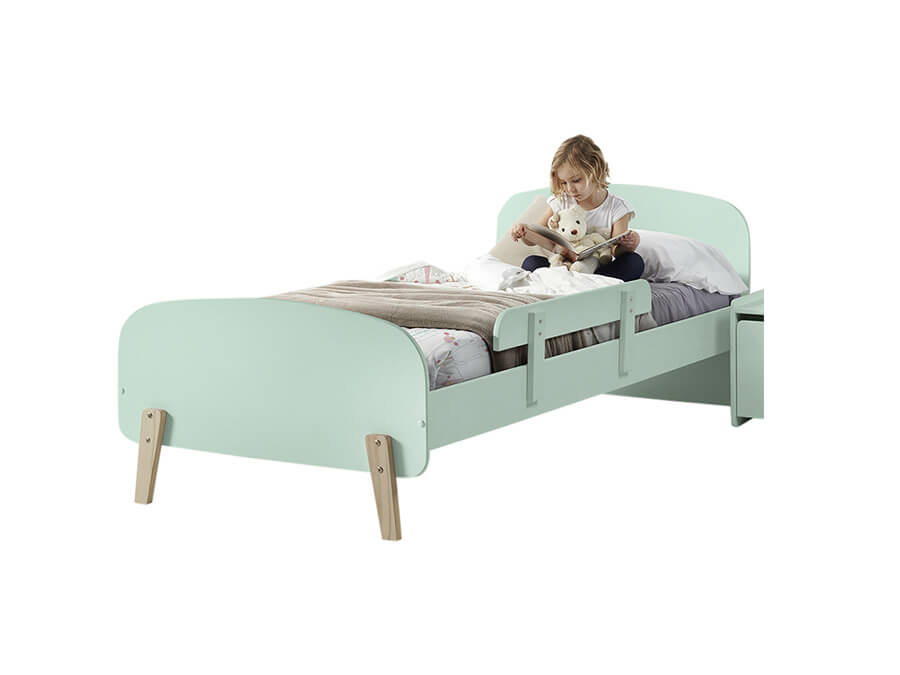 KIBE9093 Vipack Kiddy bed mintgroen met uitvalbeveiliging