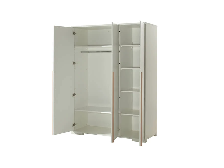 Vipack London 3 deurs kledingkast wit - Afbeelding 2