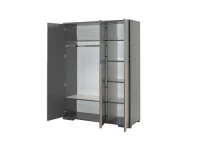 Vipack London 3 deurs kledingkast antraciet - Afbeelding 2