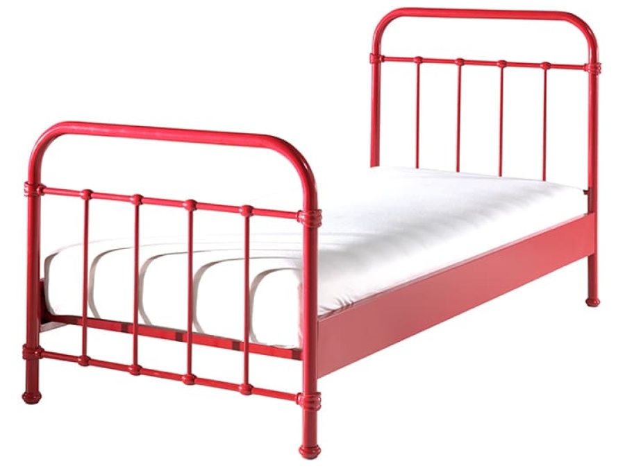 NYBE9020 Vipack New York metalen bed rood