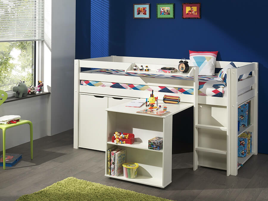 Vipack Pino Bureau voor Halfhoogslaper Wit - Afbeelding 2