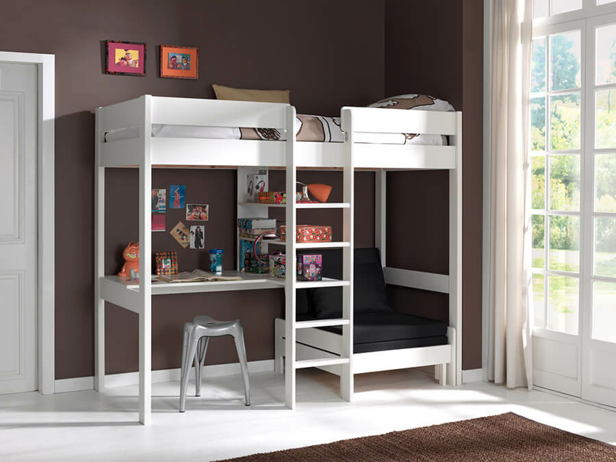 Vipack Hoogslaper Met Zetelbed Wit - Afbeelding 2