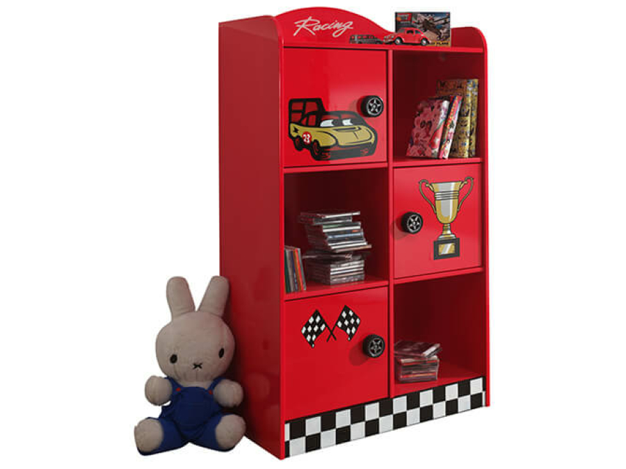 Vipack Racer boekenkast rood