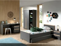 Vipack London 3 deurs kledingkast antraciet - Afbeelding 3