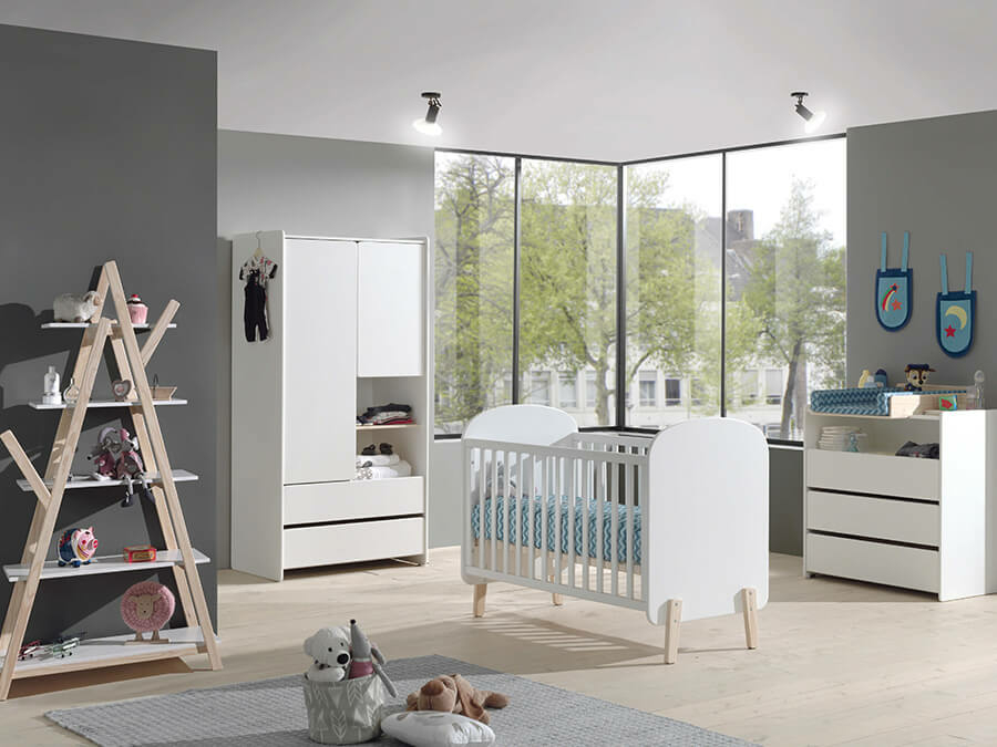Vipack Kiddy Commode 3 Laden Wit - Afbeelding 2