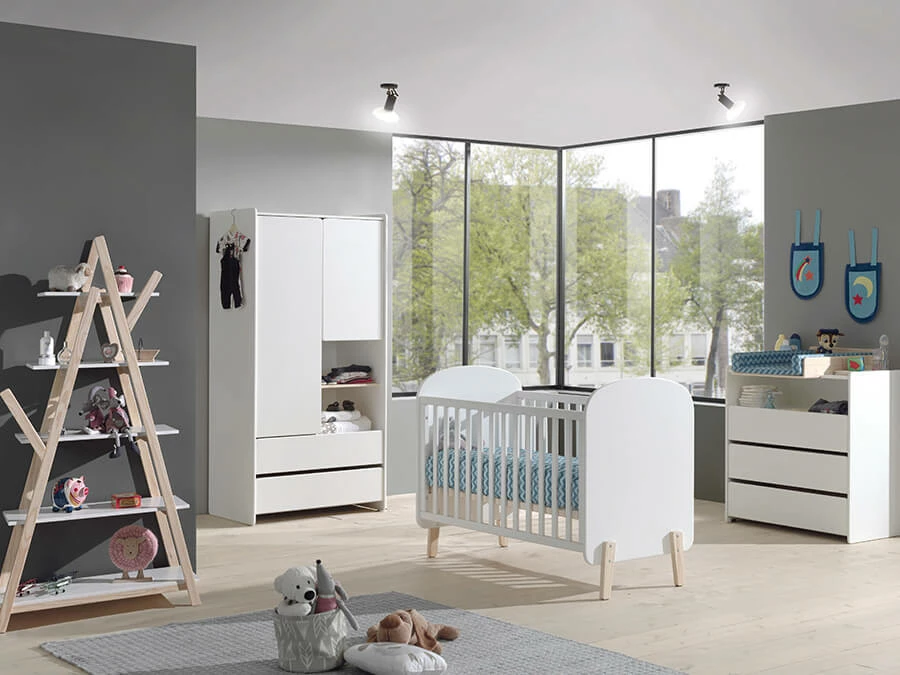 Vipack Kiddy Babybed 60X120Cm Wit - Afbeelding 3