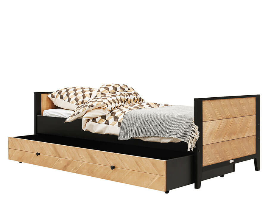 15419150-Bopita-bed-Job-90x200-Vintage-Honey-onderschuifbed