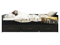 26919719-Bopita-Floris-bedbank-90x200-mat-zwart-zijkant