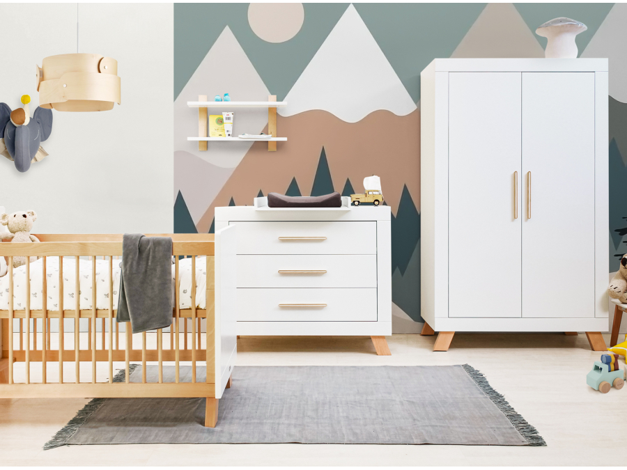 Bopita Lisa 2-delige babykamer wit/naturel - Afbeelding 8