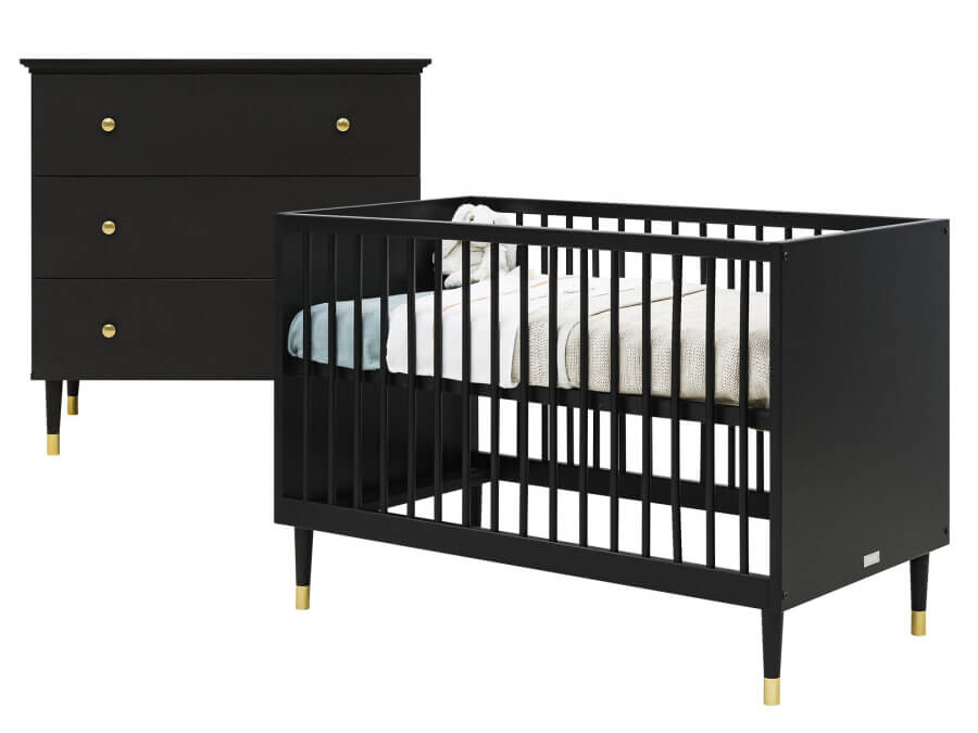 Bopita Cloë 2-delige babykamer Mat Zwart