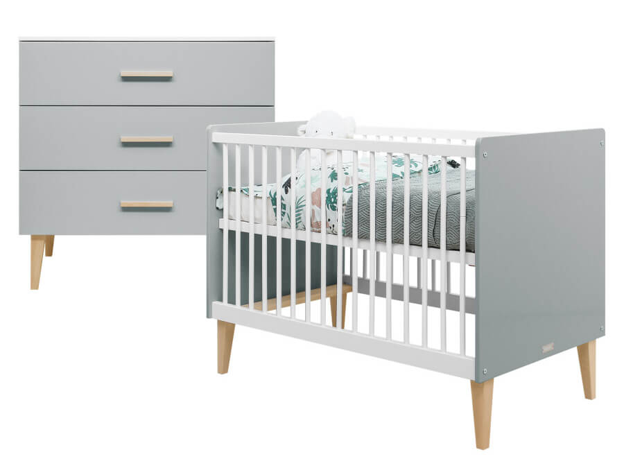 Bopita Emma 2-delige babykamer wit/grijs