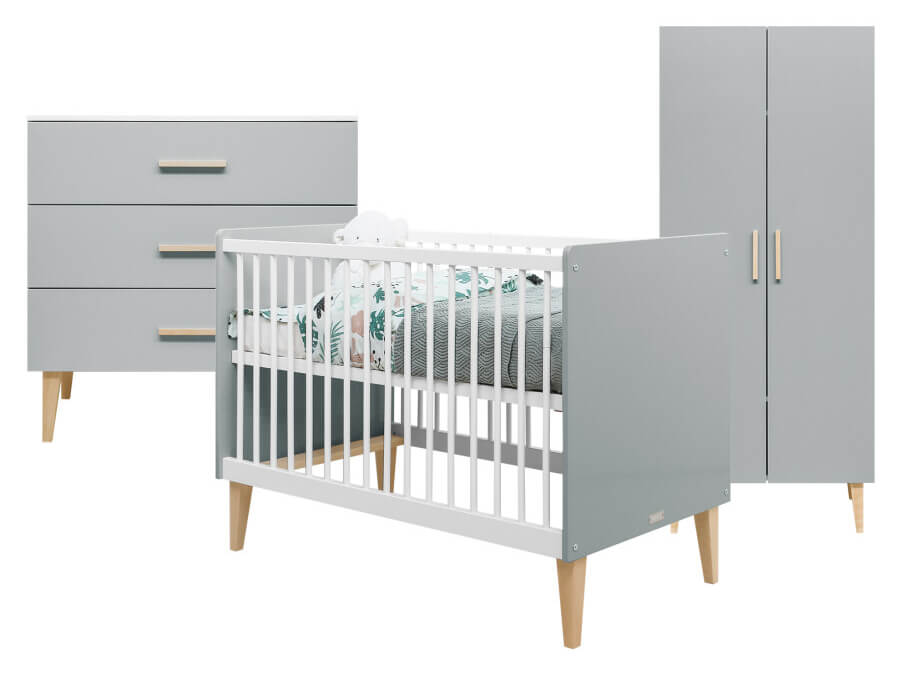 Bopita Emma 3-delige babykamer wit/grijs
