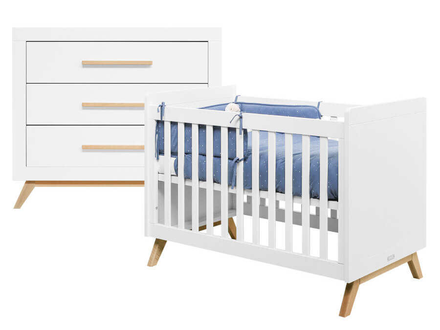 Bopita Fenna 2-delige babykamer wit/naturel