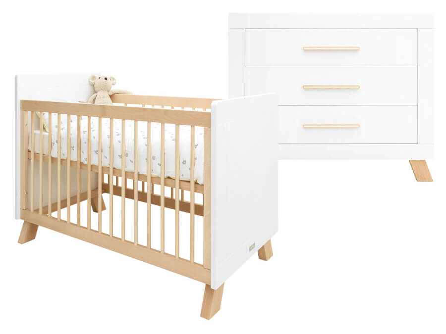 Bopita Lisa 2-delige babykamer wit/naturel