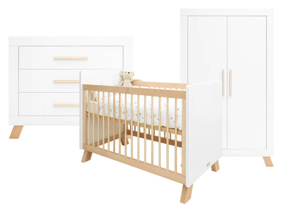 Bopita Lisa 3-delige babykamer wit/naturel