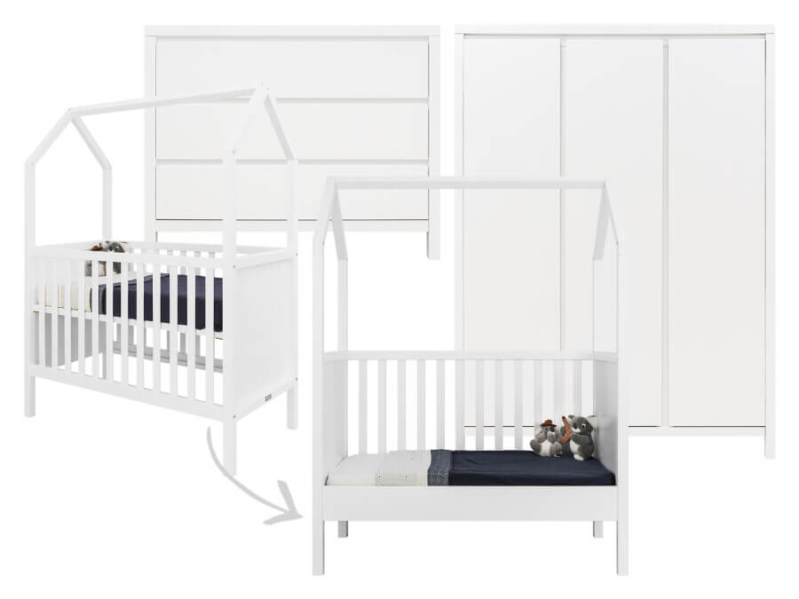 Bopita My First House/Corsica 3-delige babykamer wit