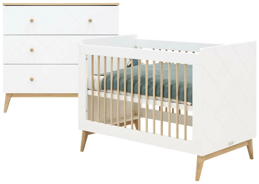 Bopita Paris 2-delige babykamer Wit/Eiken