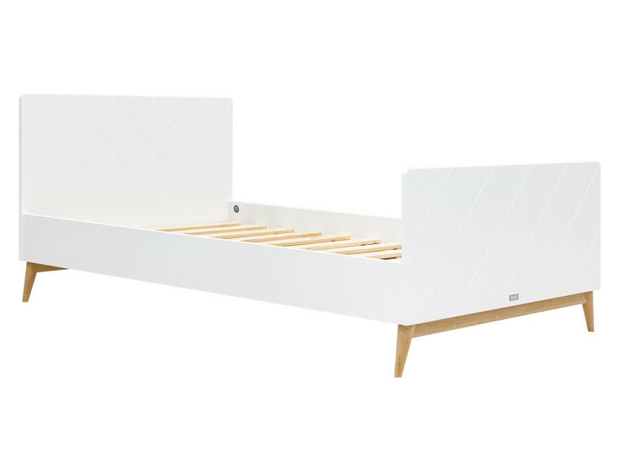 bopita twinbed 120x200 paris wit eiken bodem