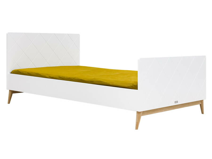 bopita twinbed 120x200 paris wit eiken matras