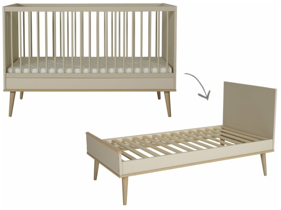 Quax Flow ombouwbed 70x140 Clay & Oak