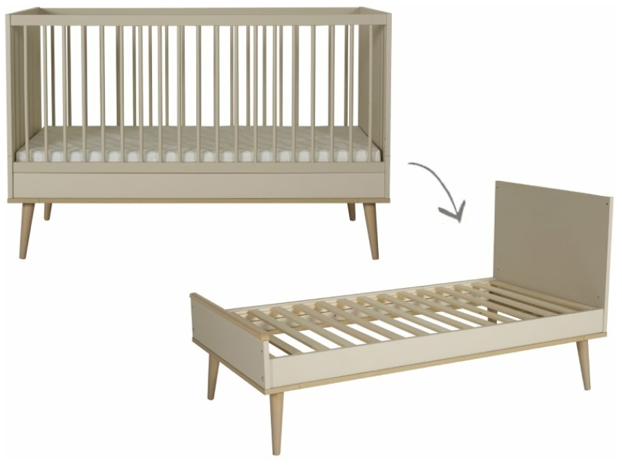 54F02 01XL001 Quax Flow ombouwbed 70x140 Clay Oak