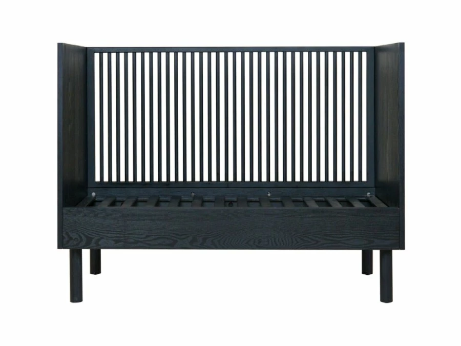 Quax Hai No Ki ledikant 60x120 Black Ash bedbankje