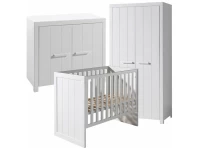 Vipack Erik 3-delige babykamer wit - 2-deurs kast