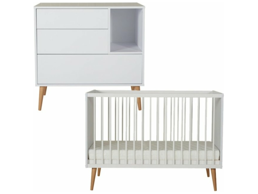 quax cocoon ice white babykamer 2 delig