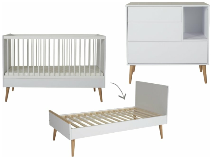 Quax Cocoon 2-delige meegroeikamer ice white