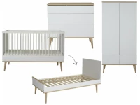 Quax Flow 3-delige meegroeikamer white & oak
