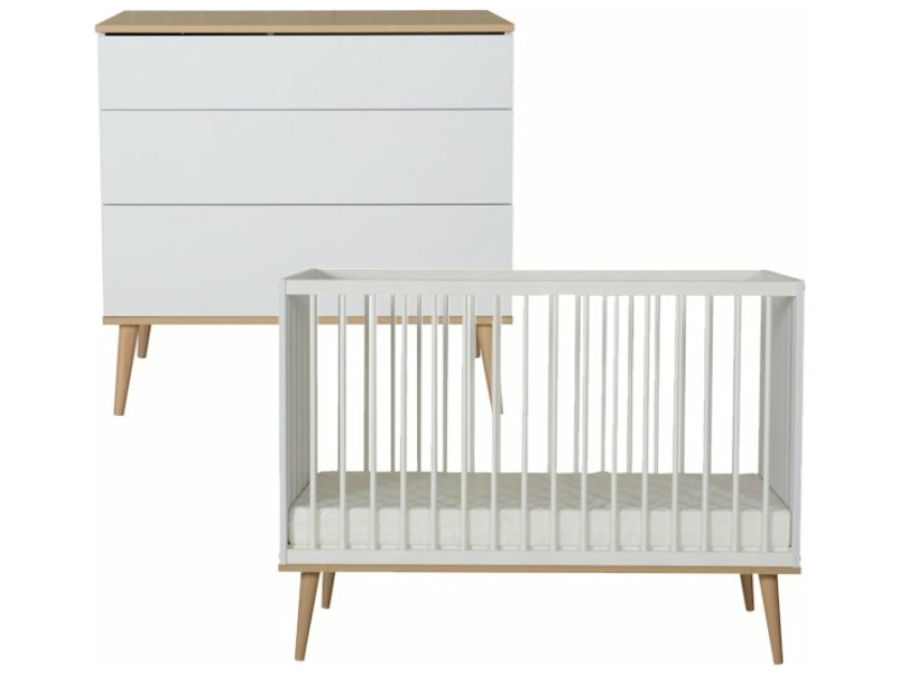 quax flow white oak babykamer 2 delig