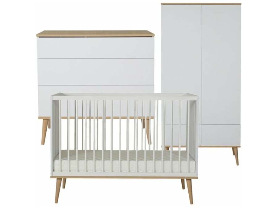 Quax Flow 3-delige babykamer white & oak