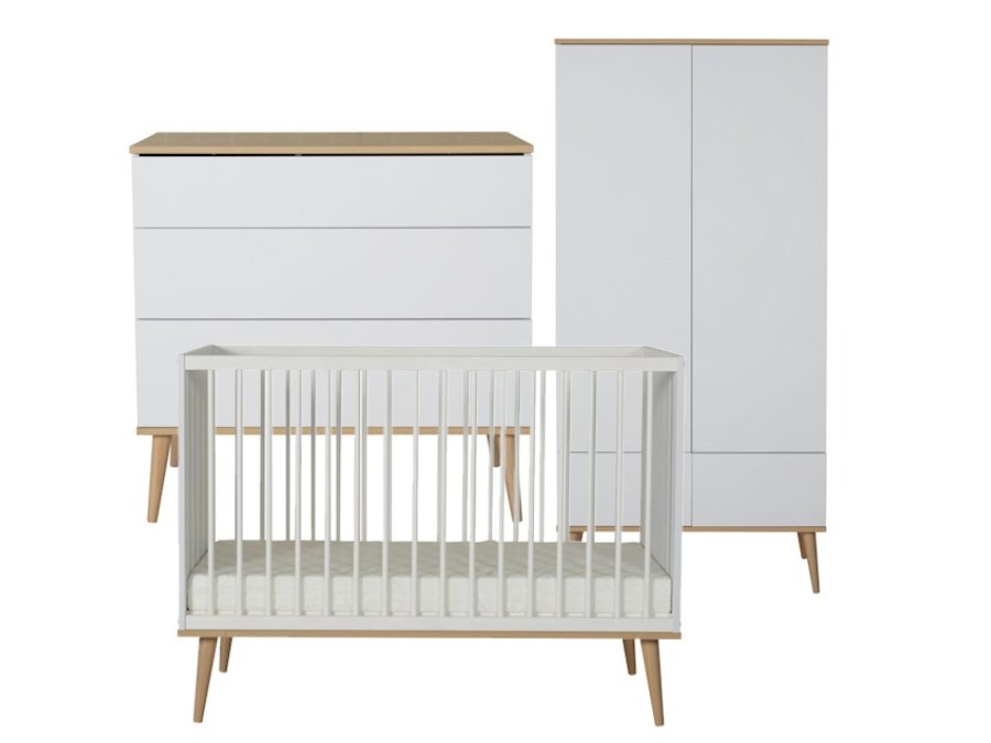 Uitbeelding schoonmaken aankomen Quax Flow 3-delige babykamer white & oak Kopen? | Officieel verkooppunt |  Beddies