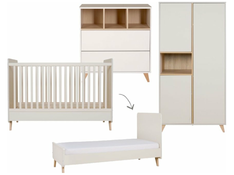 Quax Loft 3-delige meegroeikamer clay